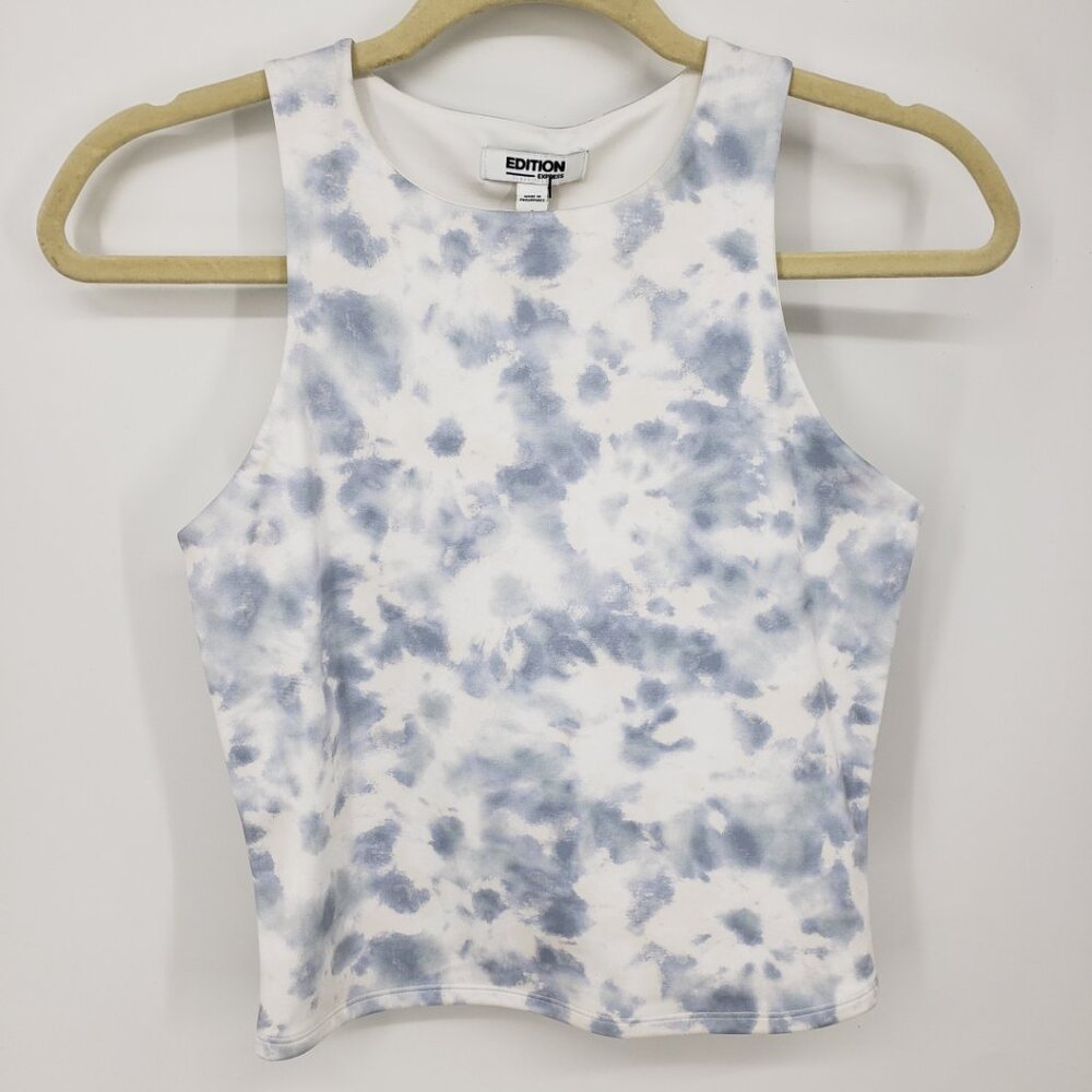 Express Tie Dye Cropped Body Contour Tank Top